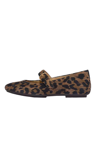 Delicato Leopard Suede Mary Janes