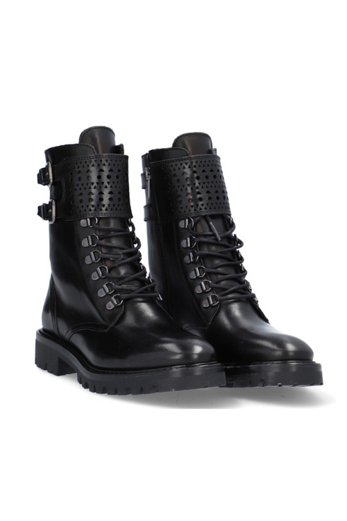 An image of the Alpe Leather Buckle Detail Boot