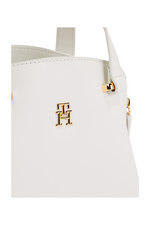 An image of the Tommy Hilfiger TH Modern Small Tote in the colour White.