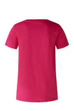 Oui T-Shirt. A crap sleeve T-shirt with V-neck in the colour pink.