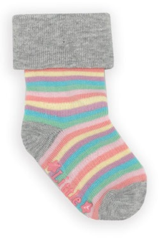 An image of the The Little Sock Co Rosey Rainbow Non-Slip Stay On Socks