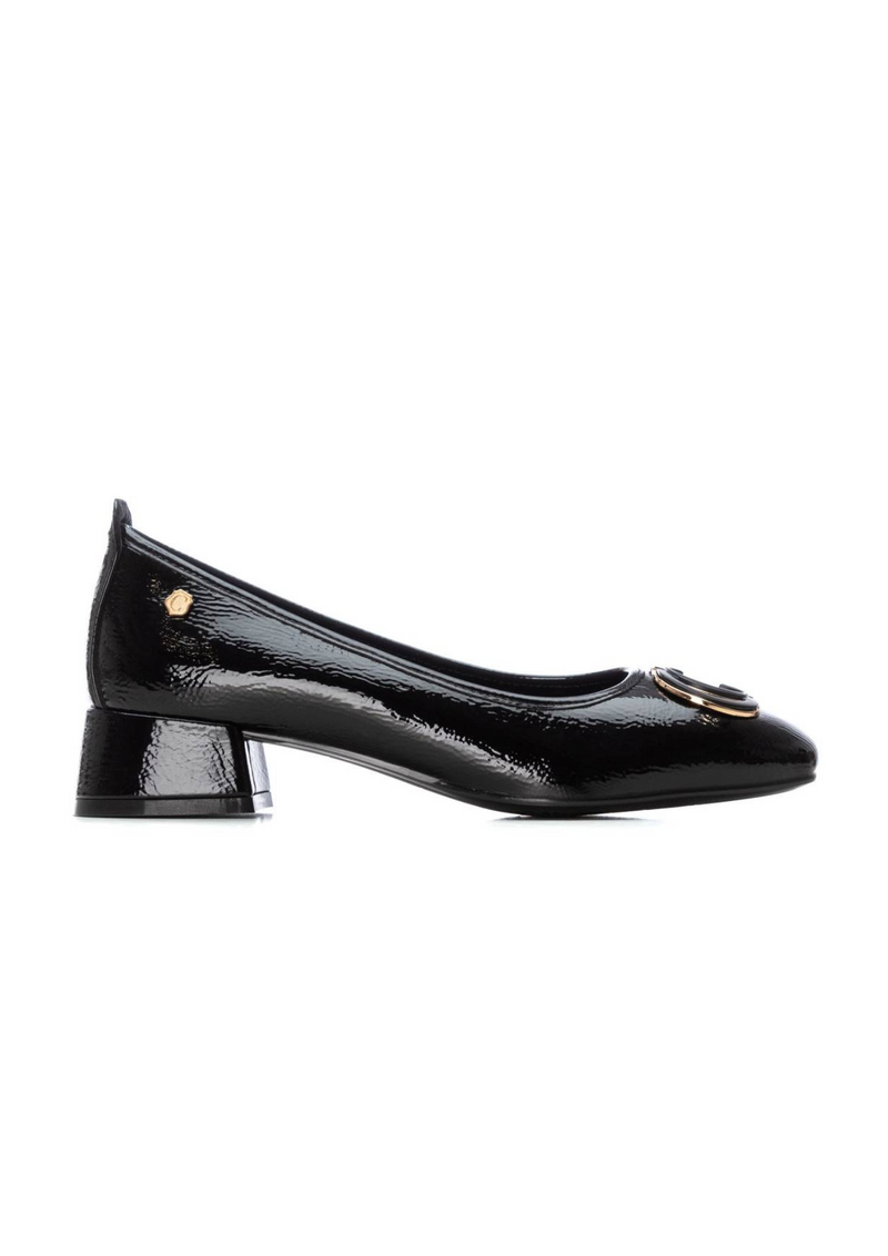 An image of the Carmela Leather Mid Heel Court Shoe