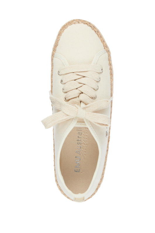 An image of the Emu Australia Agonis Organic Weave Espadrille in the colour Natural.