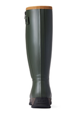 An image of the Ariat Burford Insulated Zip Rubber Boot in the colour Olive.