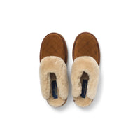 Fairfax & Favor Glencoe Mule Slipper Printed Tan Suede