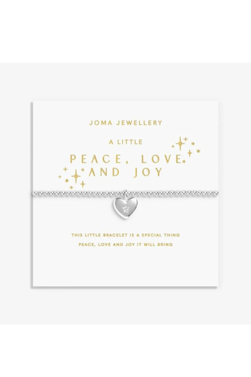 An image of the Joma Jewellery Christmas A Little Peace, Love and Joy Bracelet