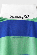 An image of the Crew Clothing Short Sleeve Rugby Shirt in the colour Navy Green.