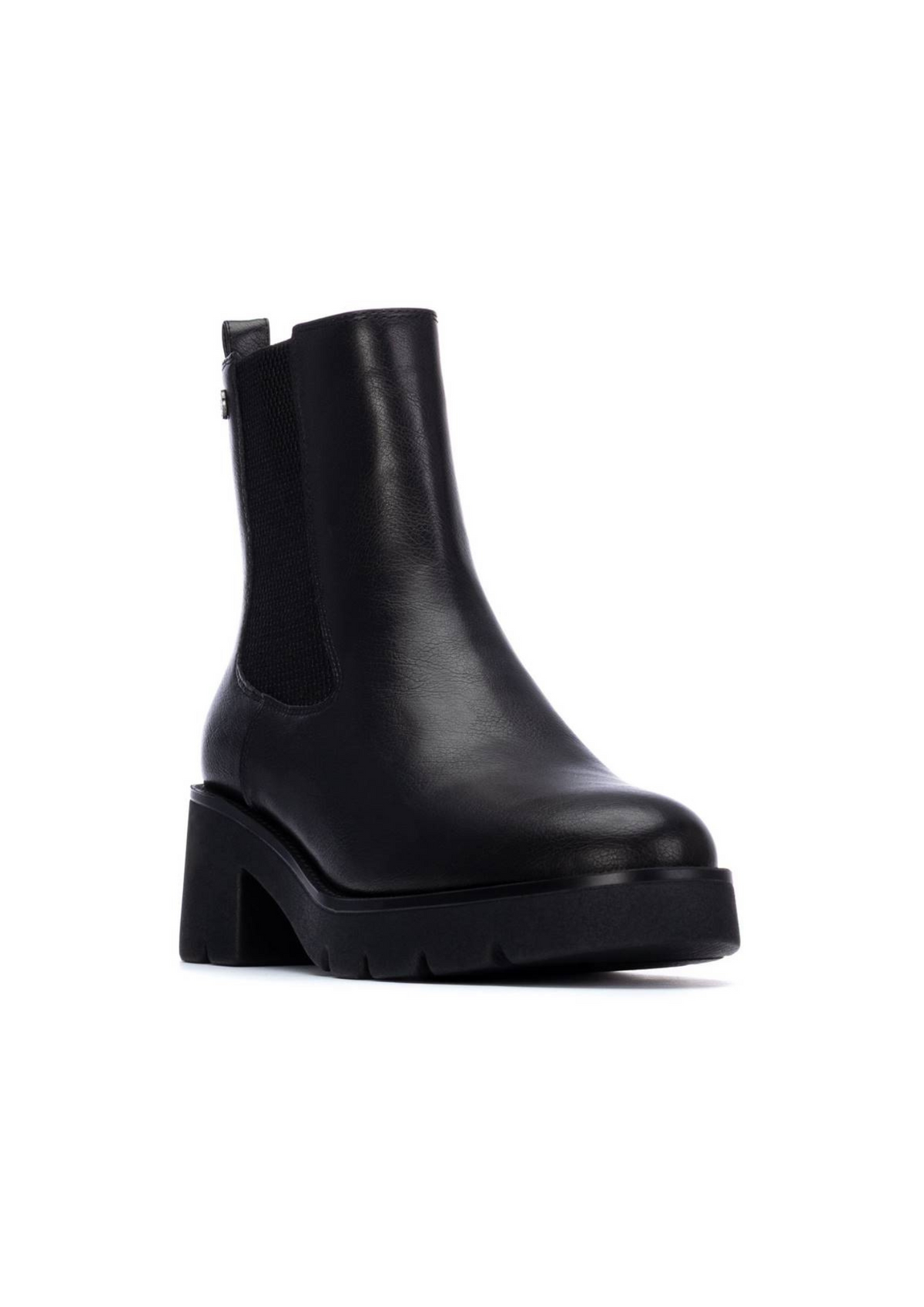 An image of the Xti Leather Heeled Ankle Boot