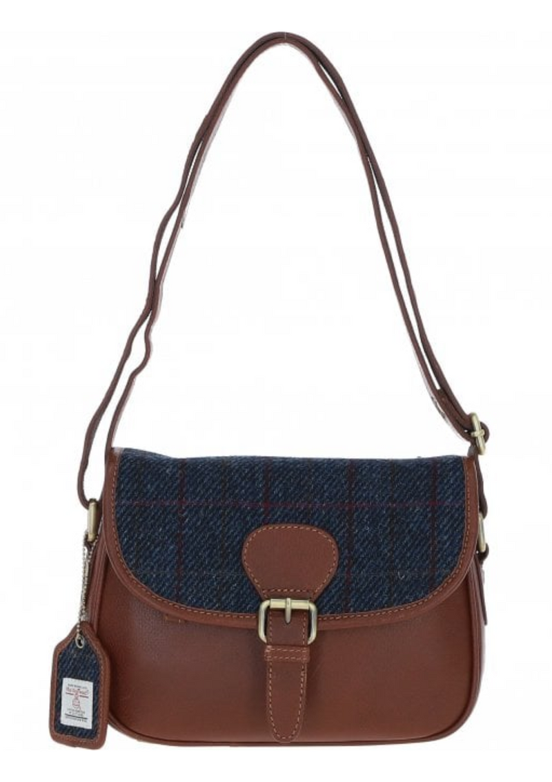 An image of the Ashwood Leather Ashwood Leather x Harris Tweed Crossbody Bag