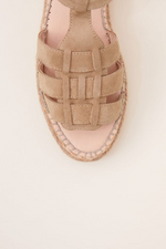 An image of the Gaimo Livia Platform Sandals in the colour Camel.