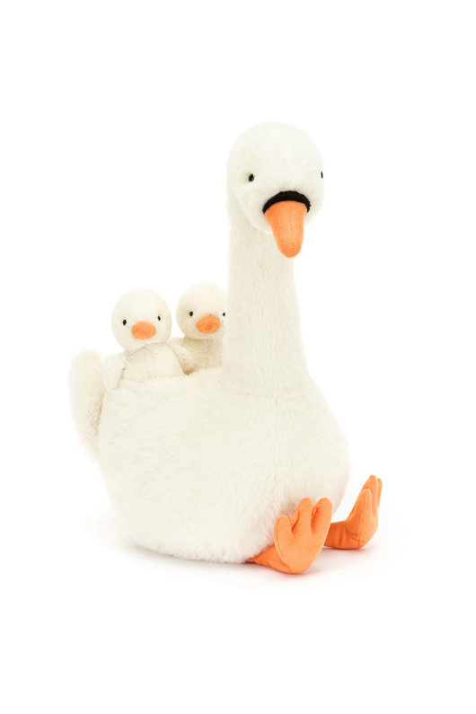 An image of the Jellycat Featherful Swan