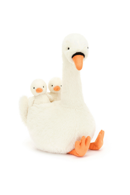 An image of the Jellycat Featherful Swan