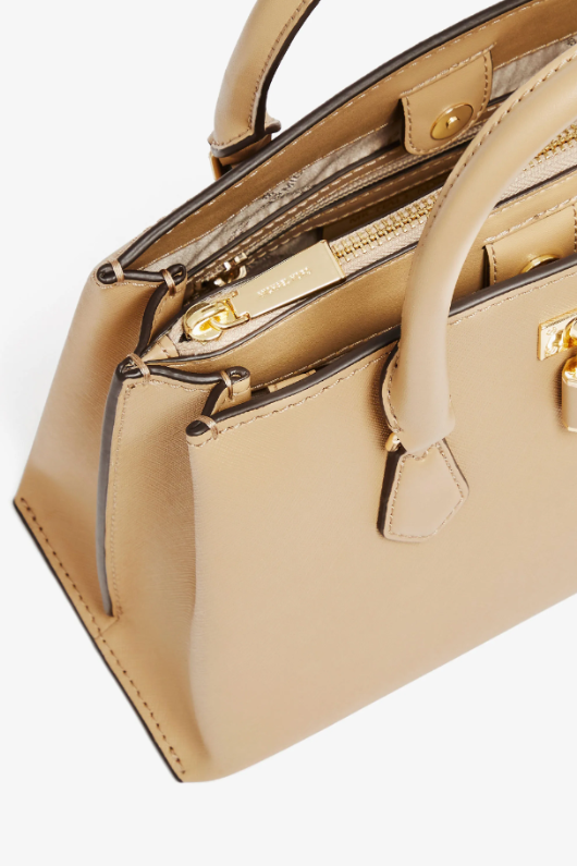 An image of the Michael Kors Ruby Handbag in the colour Camel.