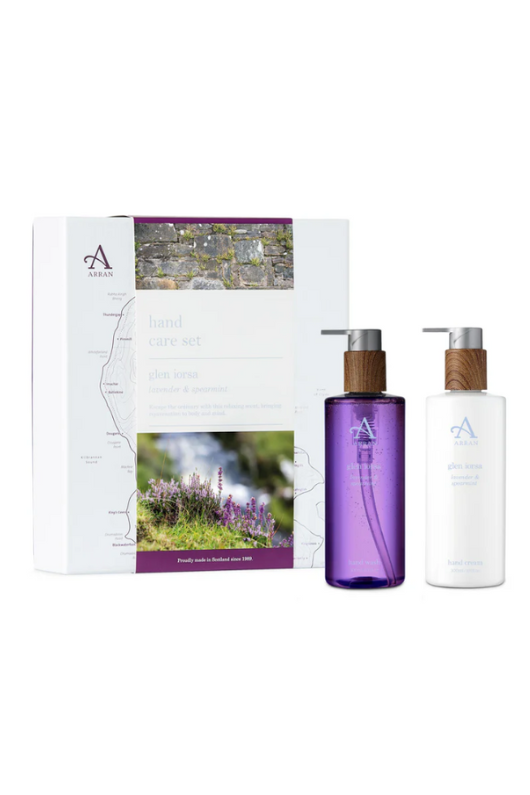 An image of the ARRAN Sense of Scotland Glen Iorsa Lavender & Spearmint Hand Care Gift Set.