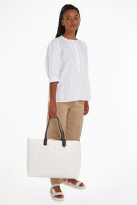 An image of the Tommy Hilfiger Iconic Tommy Perforated Tote