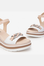 An image of the Nero Giardini Leather Wedge Sandal