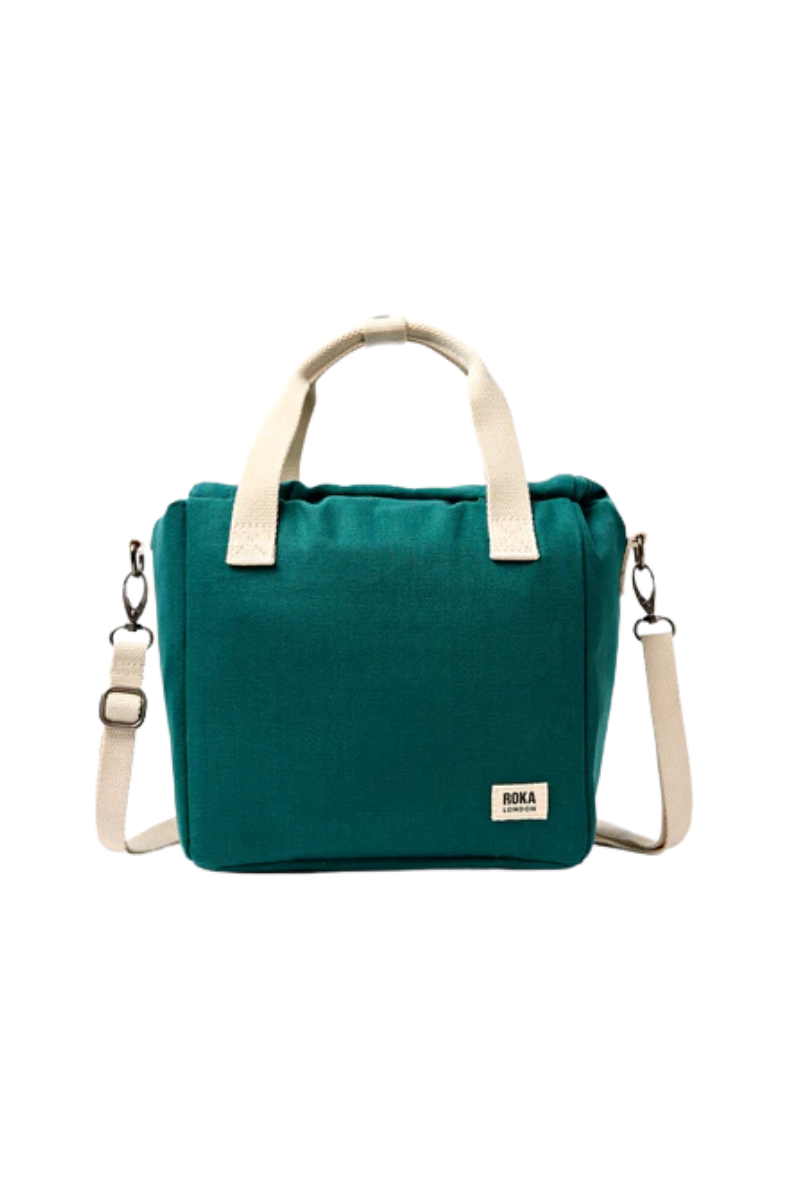 Hampstead Lunch Bag in Teal Cotton Canvas
