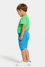 Didriksons Corin Shorts 2. Soft kids shorts with an elasticated waist, two pockets, and a brushed fleece finish