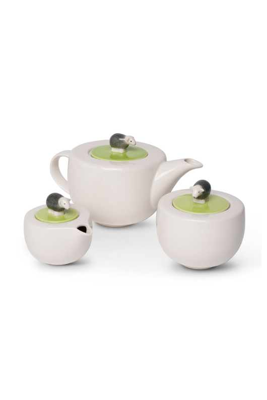 An image of The Herdy Company Tea Pot, Milk Jug and Sugar Bowl