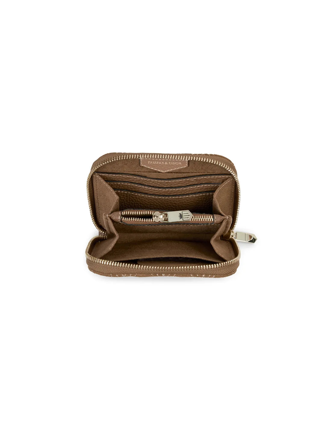 Fairfax & Favor Mini Salisbury Purse Quilted Tan Suede