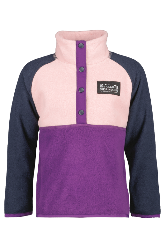 An image of the Didriksons Monte Kids Half Button Fleece