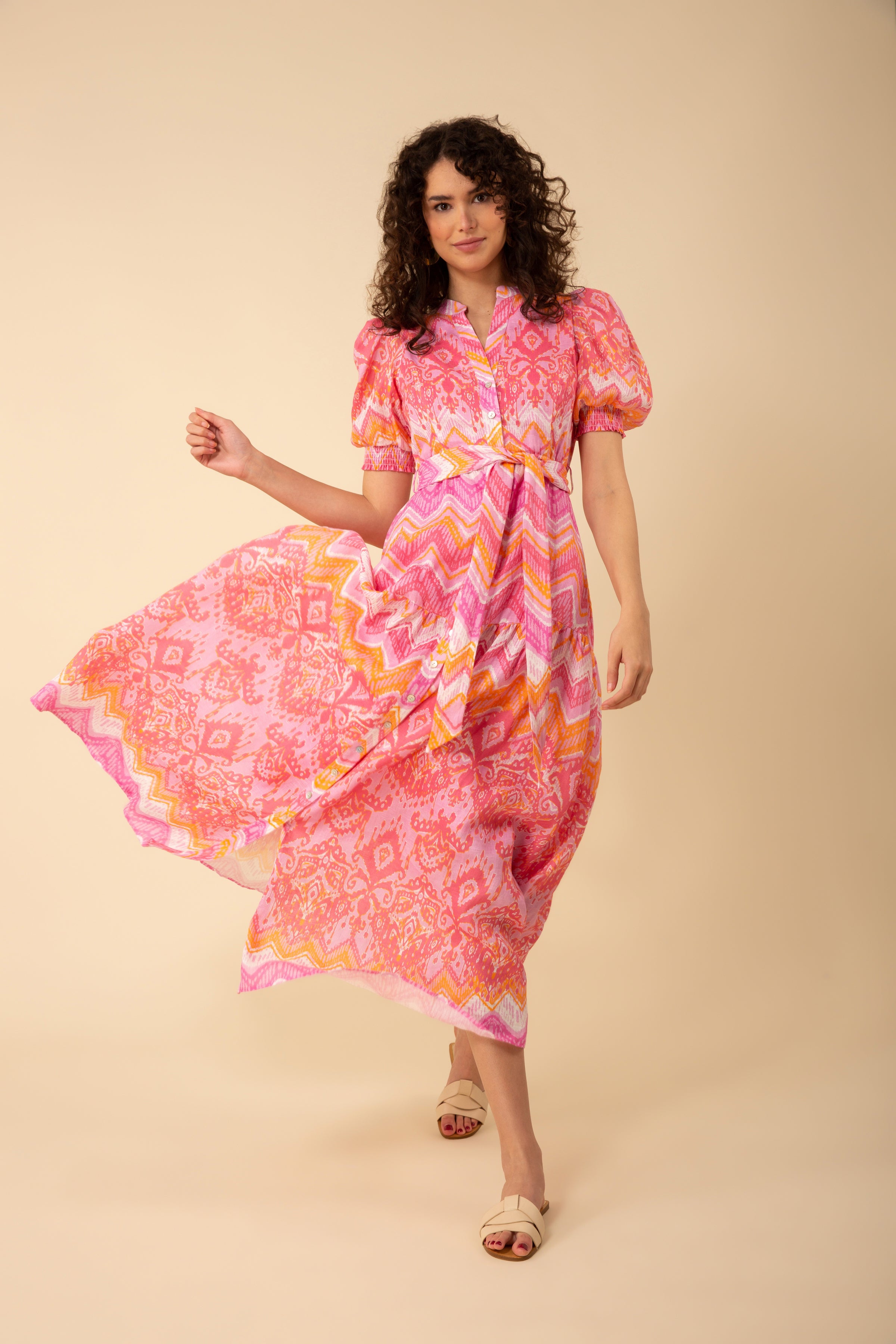 An image of the Hale Bob Sydney Linen Maxi Dress