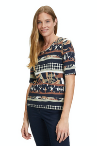 An image of the Betty Barclay Ribbed Top
