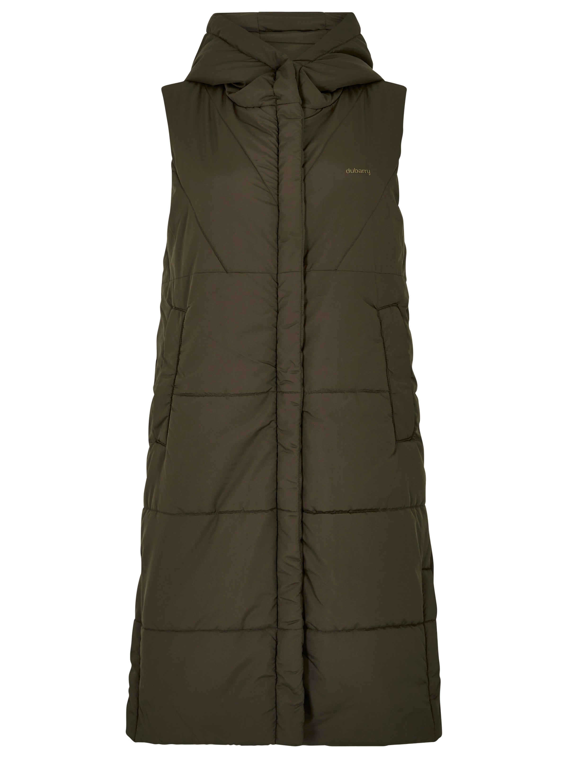 An image of the Dubarry Ryan Long Length Hooded Gilet