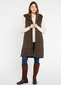 An image of the Dubarry Ryan Long Length Hooded Gilet