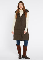 An image of the Dubarry Ryan Long Length Hooded Gilet