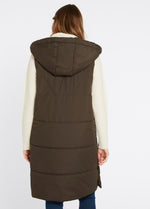 An image of the Dubarry Ryan Long Length Hooded Gilet