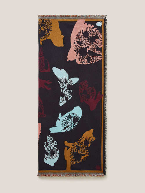 An image of the White Stuff Jacquard Animal Scarf