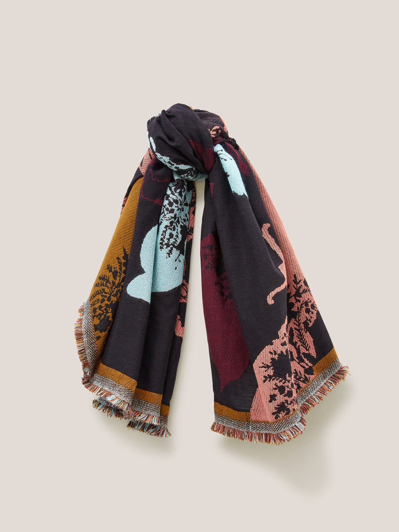 An image of the White Stuff Jacquard Animal Scarf