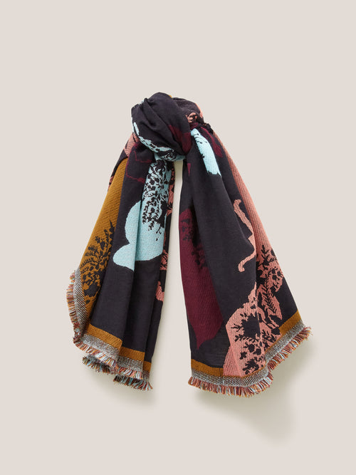 An image of the White Stuff Jacquard Animal Scarf