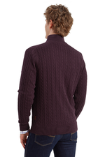 An image of the Schoffel Calton Cotton Cashmere Cable 1/4 Zip Jumper