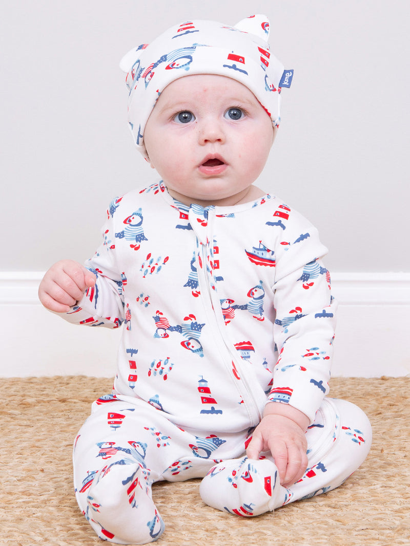 An image of the Kite Puffin Pals Sleepsuit