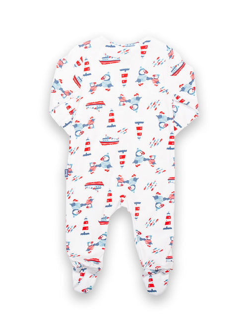 An image of the Kite Puffin Pals Sleepsuit