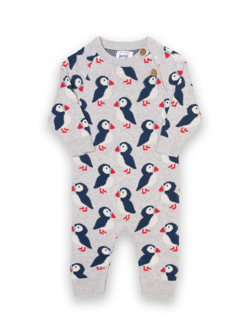An image of the Kite Puffin Knit Romper