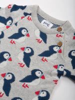 An image of the Kite Puffin Knit Romper