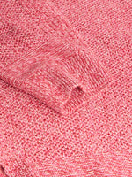 White Stuff Northbank Jumper. A regular fit jumper in pink with a front pocket and a textured finish with three-colour twist yarn