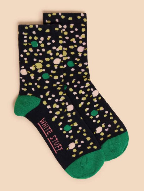 An image of the White Stuff Apple Spot Ankle Sock