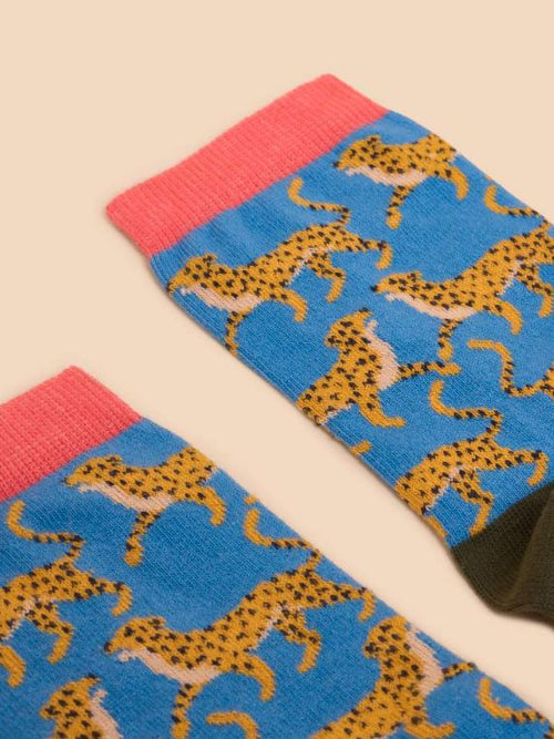 An image of the White Stuff Cheetah Ankle Sock