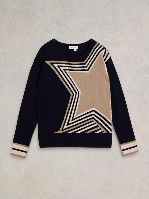 An image of the White Stuff City Star Jumper