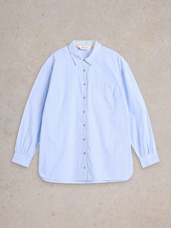 An image of the White Stuff Laurel Longline Cotton Shirt