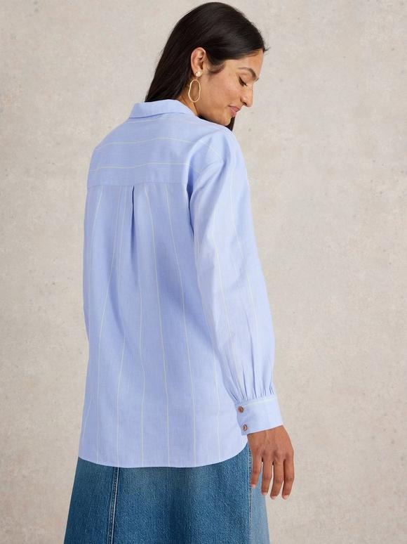 An image of the White Stuff Laurel Longline Cotton Shirt
