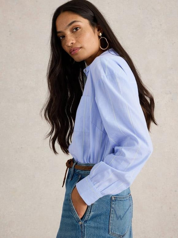 An image of the White Stuff Laurel Longline Cotton Shirt