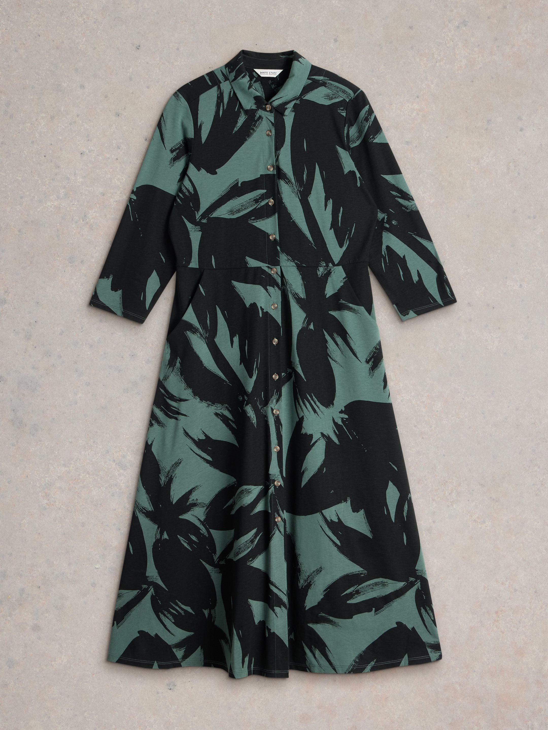 An image of the White Stuff Rua Jersey Shirt Dress