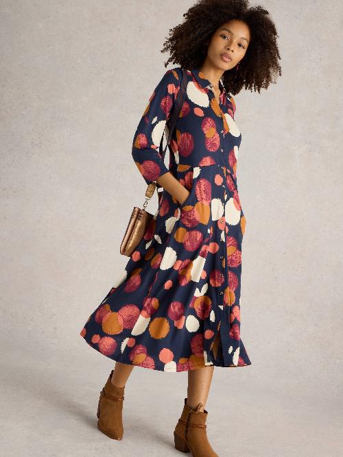 An image of the White Stuff Rua Jersey Shirt Dress