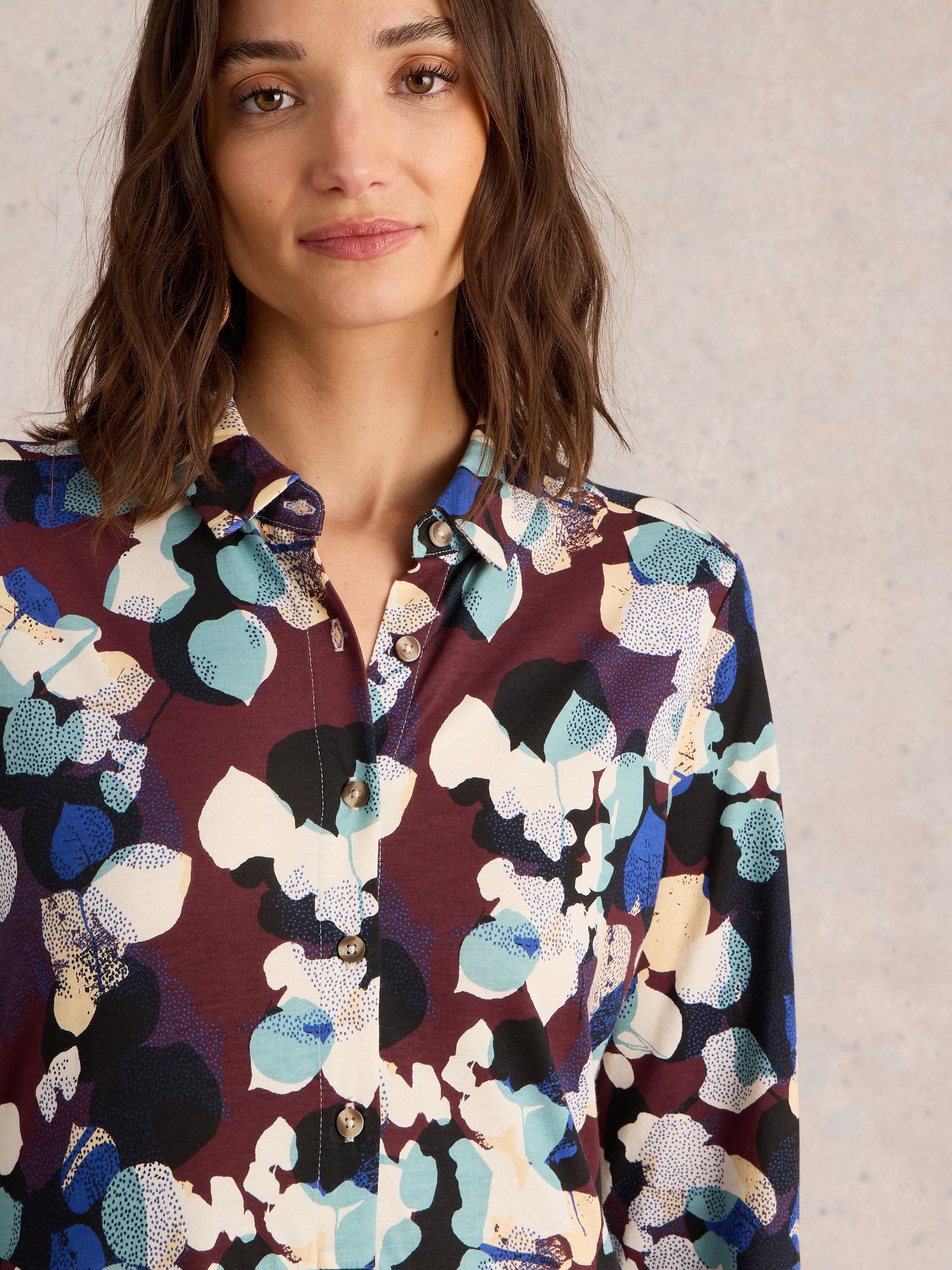 An image of the White Stuff Rua Jersey Shirt Dress