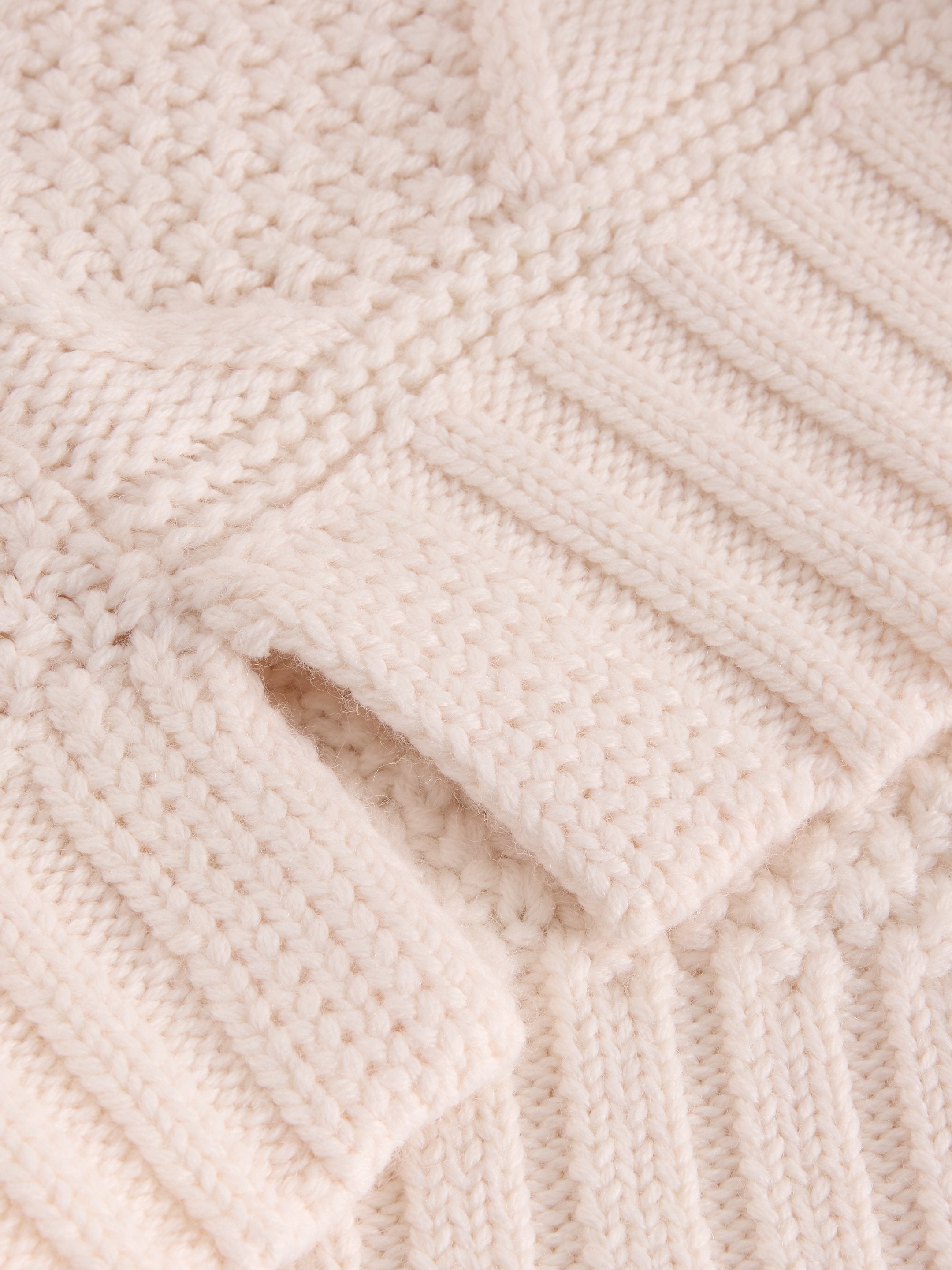 An image of the White Stuff Patchwork Cable Jumper